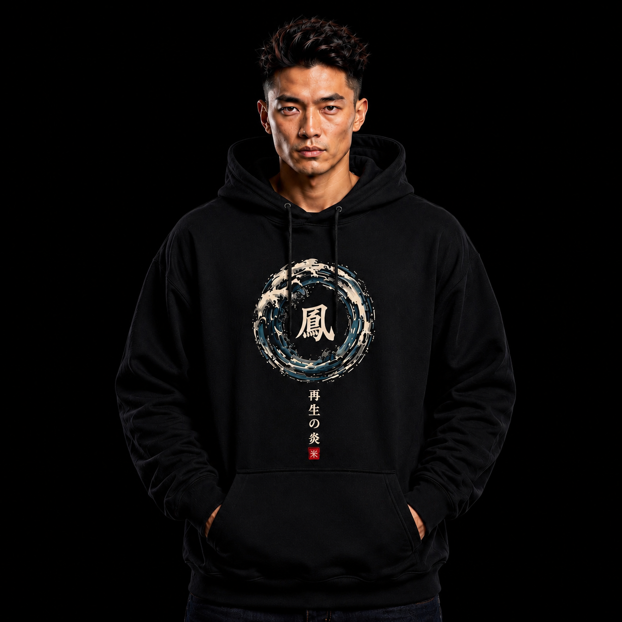 Storm Wave Flow Oversized Hoodie