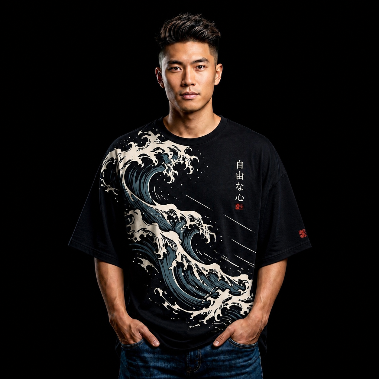 Storm Wave Flow Oversized T-Shirt