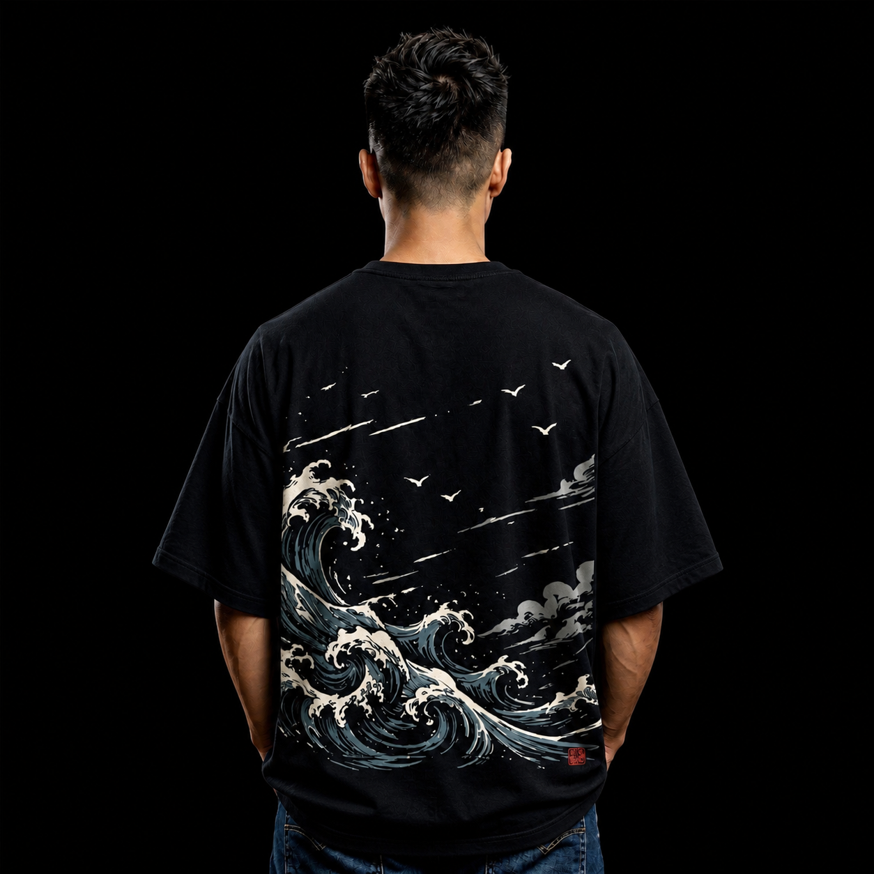 Storm Wave Flow Oversized T-Shirt