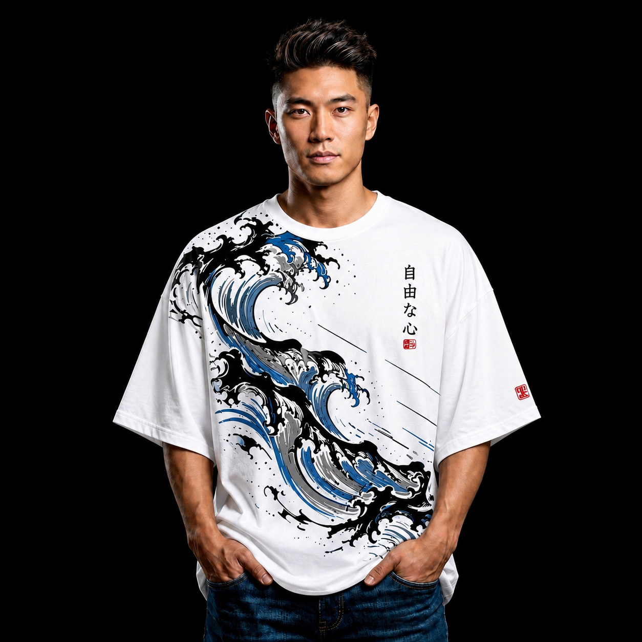 Storm Wave Flow Oversized T-Shirt